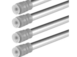 Bestlivings Klemmstangen mit Schraubtechnik Matt Silber 60 bis 90 cm 4er Pack* Seilspanngarnituren|Gardinenstangen