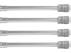 Bestlivings Klemmstangen mit Schraubtechnik Matt Silber 60 bis 90 cm 4er Pack* Seilspanngarnituren|Gardinenstangen