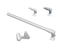Bestlivings Klemmstangen Ausziehbar Weiß 40 bis 60 cm