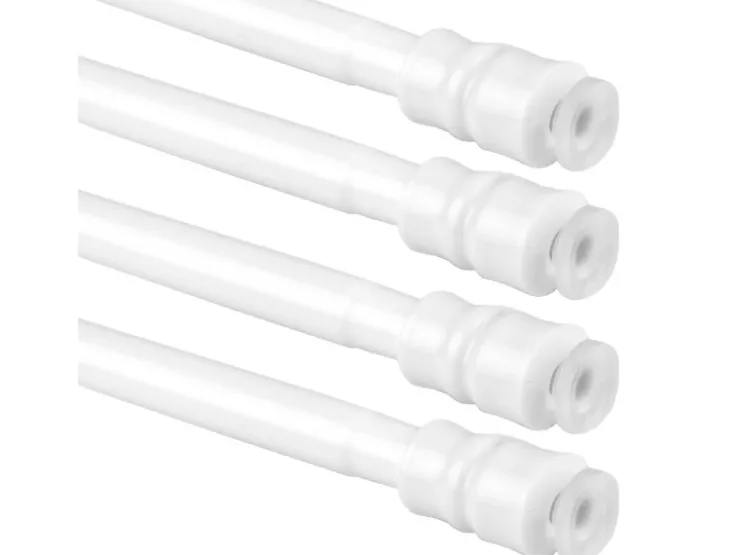 Bestlivings Klemmstangen mit Schraubtechnik Weiß 100 bis 140 cm 4er Pack* Seilspanngarnituren