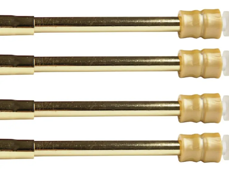 Bestlivings Klemmstangen mit Schraubtechnik Glänzend Gold 60 bis 90 cm 4er Pack