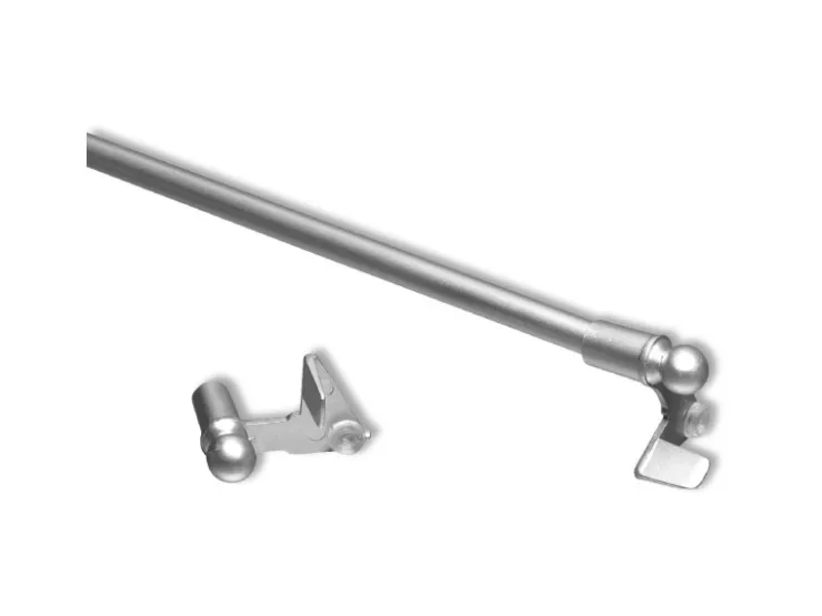 Bestlivings Klemmstangen Ausziehbar Matt Silber 80 bis 100 cm* Seilspanngarnituren