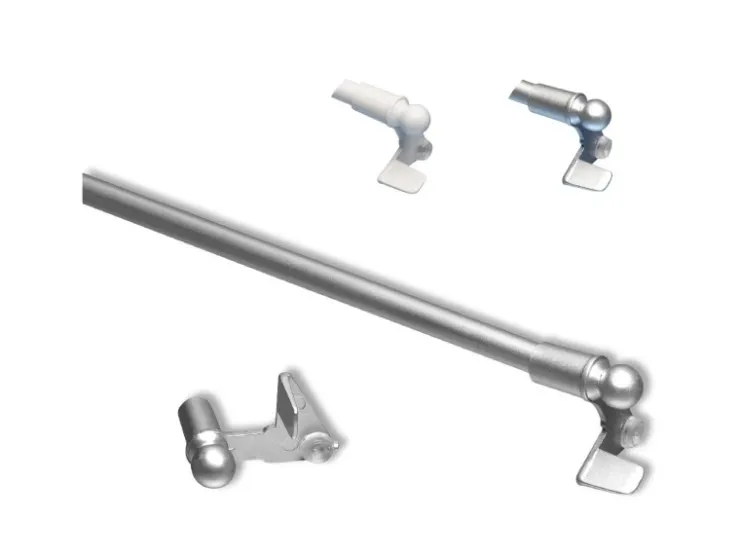 Bestlivings Klemmstangen Ausziehbar Matt Silber 80 bis 100 cm* Seilspanngarnituren