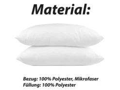 Bestlivings Kopfkissen 2er Pack Mikrofaserbezug 80 x 80 cm
