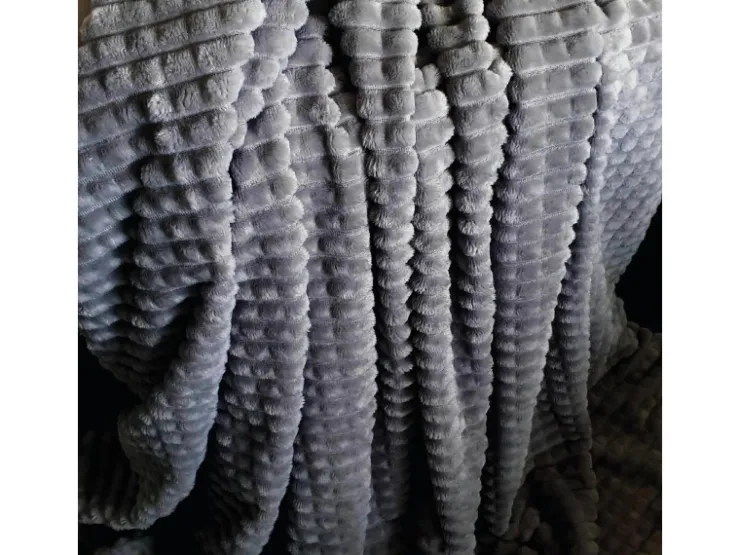 Bestlivings Kuscheldecke Jacquard Flanell 180 x 220 cm Anthrazit* Überwürfe|Decken
