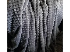 Bestlivings Kuscheldecke-Kissen Set Jacquard-Flannel Anthrazit 180 x 220 cm* Überwürfe