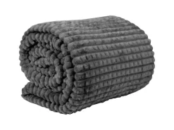Bestlivings Kuscheldecke-Kissen Set Jacquard-Flannel Anthrazit 180 x 220 cm* Überwürfe