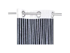 Bestlivings Metallic Fadenvorhang Trennvorhang Gardine 140 cm x 250 cm Weiß Ösen