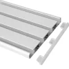 Bestlivings Seitendeckel für Aluminium Vorhangschiene Weiß 3 bis 4 Lauf