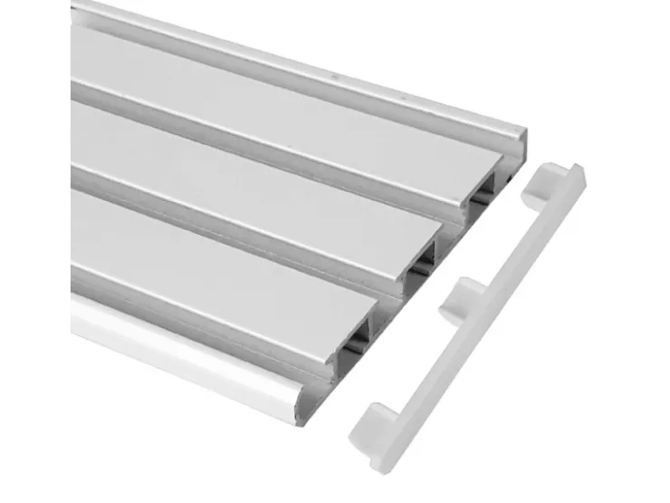 Bestlivings Seitendeckel für Aluminium Vorhangschiene Weiß 3 bis 4 Lauf