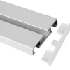 Bestlivings Seitendeckel für Aluminium Vorhangschiene Weiß 1 bis 2 Lauf