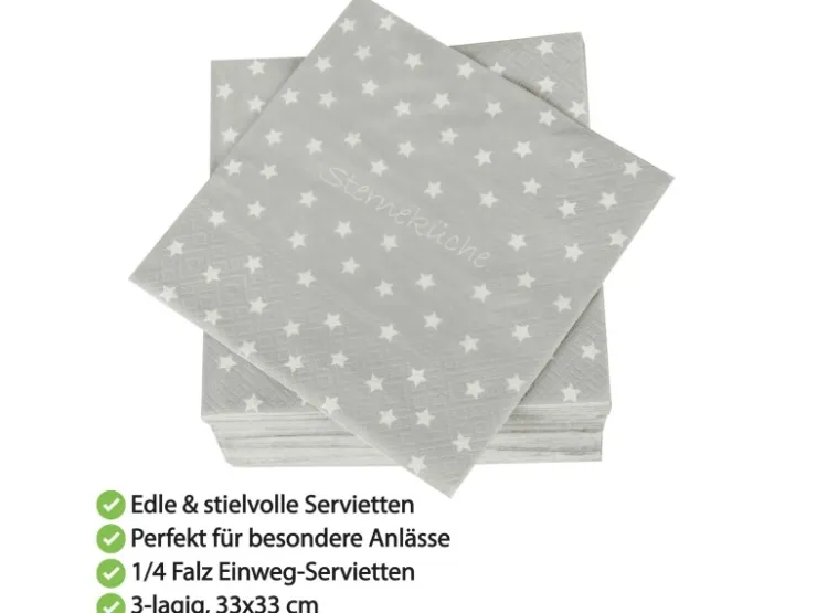 Bestlivings Servietten 33 x 33 cm Sterneküche 3 Lagig 120er Pack* Ostern