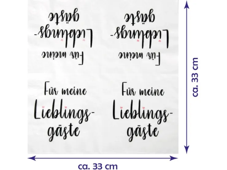 Bestlivings Servietten 33 x 33 cm 3 Lagig 20er Pack Lieblingsgäste* Ostern