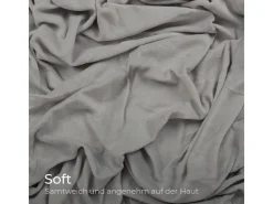 Bestlivings Spannbettlaken Cashmere Touch - 100 x 200 cm Silber* Überwürfe|Decken
