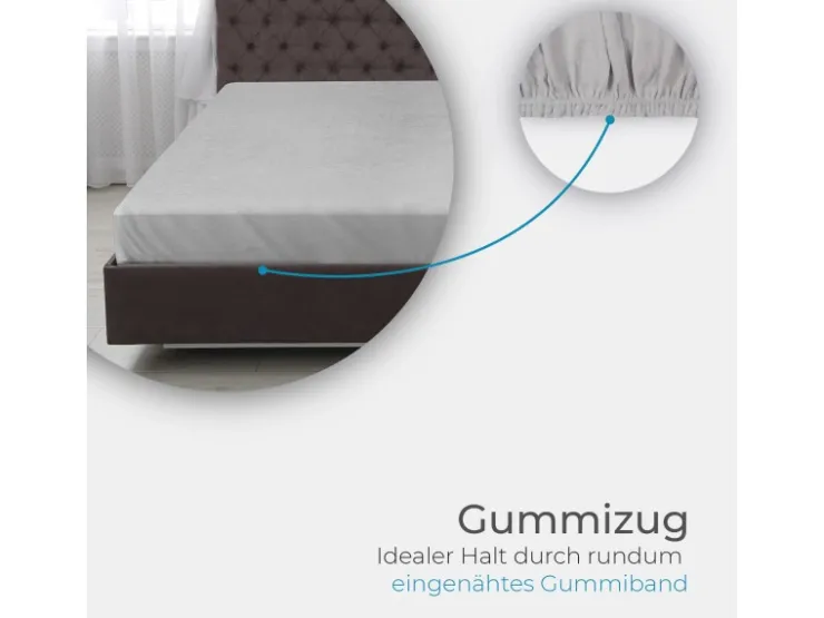 Bestlivings Spannbettlaken Cashmere Touch - 100 x 200 cm Silber* Überwürfe|Decken