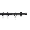 Bestlivings Stilgarnitur Ausziehbar 120 bis 220 cm Schwarz* Vorhänge|Gardinen