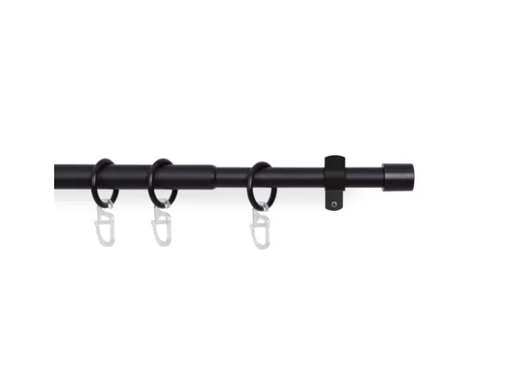 Bestlivings Stilgarnitur Ausziehbar 120 bis 220 cm Schwarz* Vorhänge|Gardinen