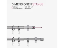 Bestlivings Stilgarnitur Ausziehbar 120 bis 220 cm Silber