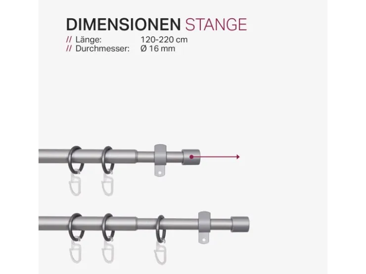 Bestlivings Stilgarnitur Ausziehbar 120 bis 220 cm Silber