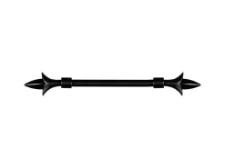 Bestlivings Stilgarnitur Set Ausziehbar 120 bis 230 cm Lilie Schwarz