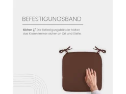 Bestlivings Stuhlkissen Canvas 38 x 38 x 2 cm 2er Pack