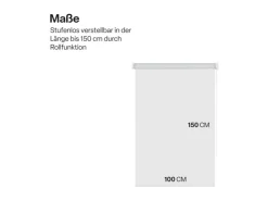 Bestlivings Thermorollo Verdunkelungsrollo mit Klemmträger 100 x 150 cm Weiß* Rollos