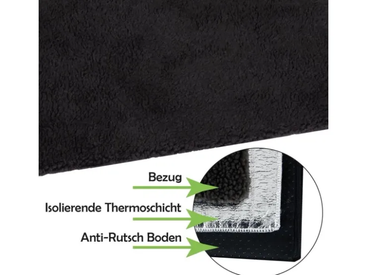 Bestlivings Thermotierdecke Wärmeisolierend Schwarz 70 x 100 cm* Hundebedarf