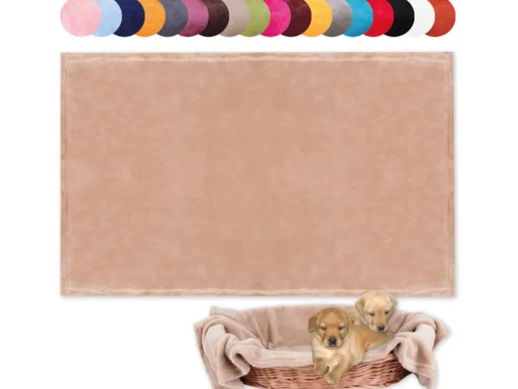 Bestlivings Tierdecke Hundedecke Mikrofaser 90 x 140 cm Sandbeige* Überwürfe