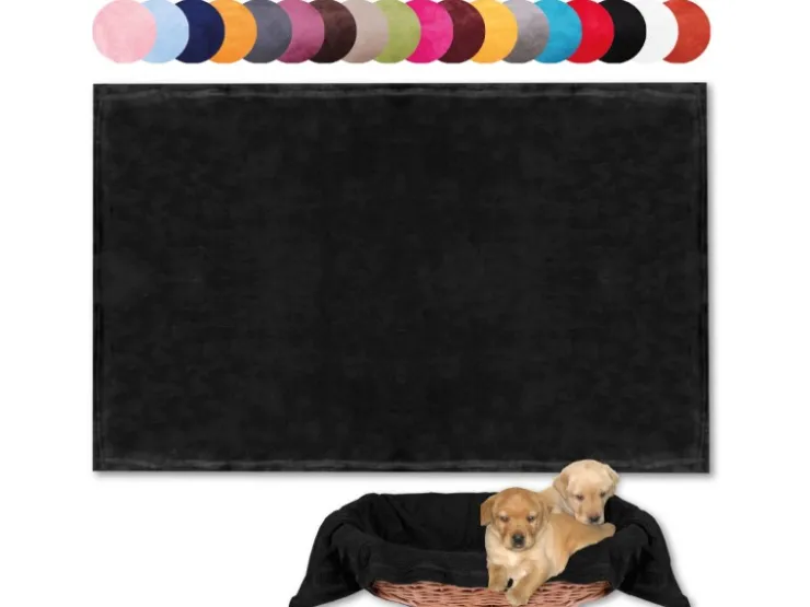 Bestlivings Tierdecke Hundedecke Mikrofaser 80 x 120 cm Schwarz* Überwürfe