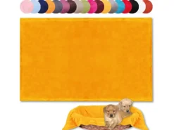 Bestlivings Tierdecke Hundedecke Mikrofaser 80 x 120 cm Hellorange* Überwürfe