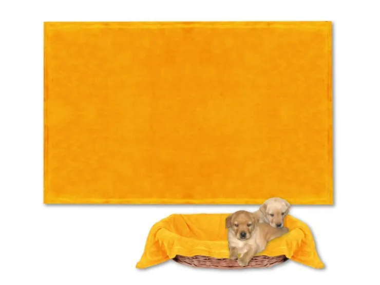 Bestlivings Tierdecke Hundedecke Mikrofaser 80 x 120 cm Hellorange* Überwürfe
