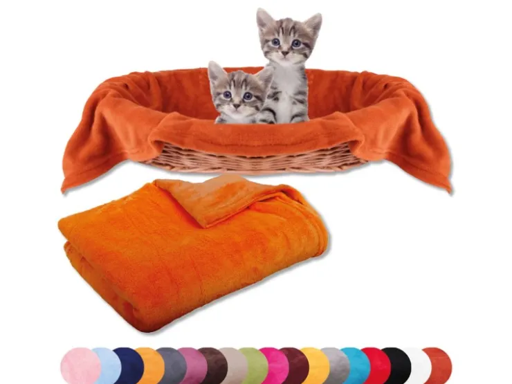 Bestlivings Tierdecke Katzendecke Mikrofaser 80 x 120 cm Terracotta* Überwürfe