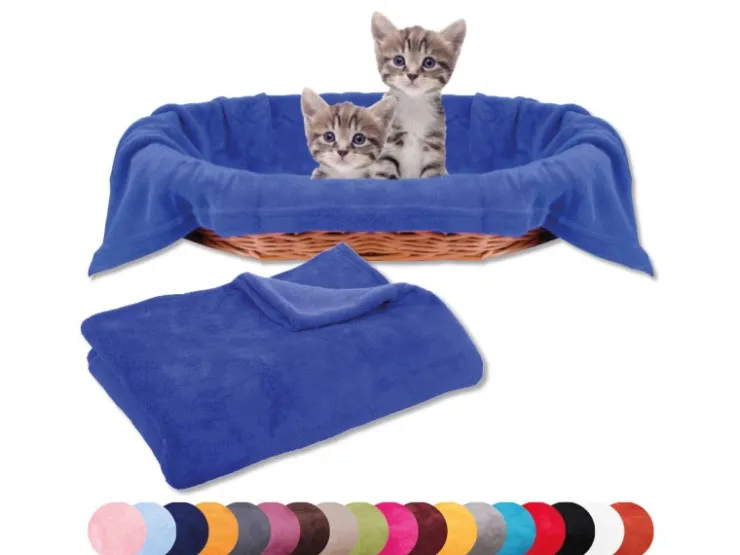 Bestlivings Tierdecke Katzendecke Mikrofaser 90 x 140 cm Blau* Katzenbedarf