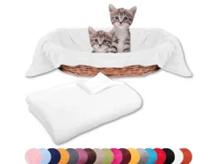Bestlivings Tierdecke Katzendecke Mikrofaser 70 x 100 cm Weiß* Überwürfe