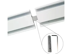 Bestlivings Vorhangschiene 240 cm Aluminium Weiß 2 Lauf / 2 x 120 cm