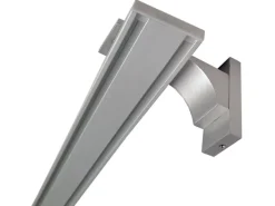Bestlivings Vorhangschiene Aluminium inkl. Wandträger Silber 2 Lauf 90 cm