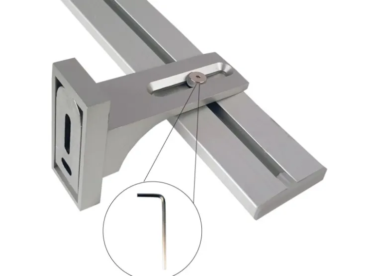 Bestlivings Vorhangschiene Aluminium inkl. Wandträger Silber 2 Lauf 90 cm