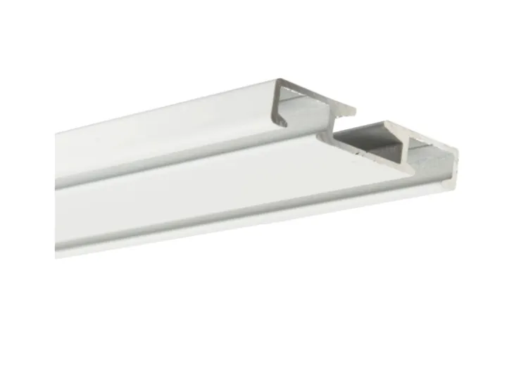 Bestlivings Vorhangschiene 480 cm Aluminium Weiß 2 Lauf / 4 x 120 cm