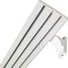 Bestlivings Vorhangschiene 240 cm Aluminium inkl. Wandträger Weiß 3 Lauf / 2 x 120 cm* Gardinenschienen