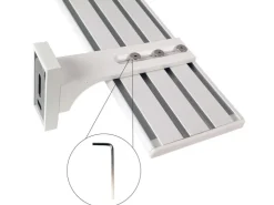 Bestlivings Vorhangschiene 240 cm Aluminium inkl. Wandträger Weiß 3 Lauf / 2 x 120 cm* Gardinenschienen