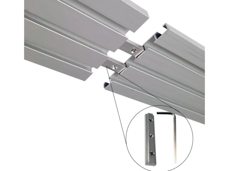 Bestlivings Vorhangschiene 450 cm Aluminium Silber 3 Lauf / 3 x 120 cm & 90 cm