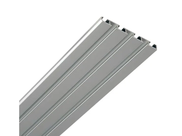 Bestlivings Vorhangschiene 450 cm Aluminium Silber 3 Lauf / 3 x 120 cm & 90 cm