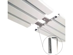 Bestlivings Vorhangschiene 420 cm Aluminium inkl. Wandträger Weiß 3 Lauf / 2 x 120 cm & 2 x 90 cm* Gardinenschienen