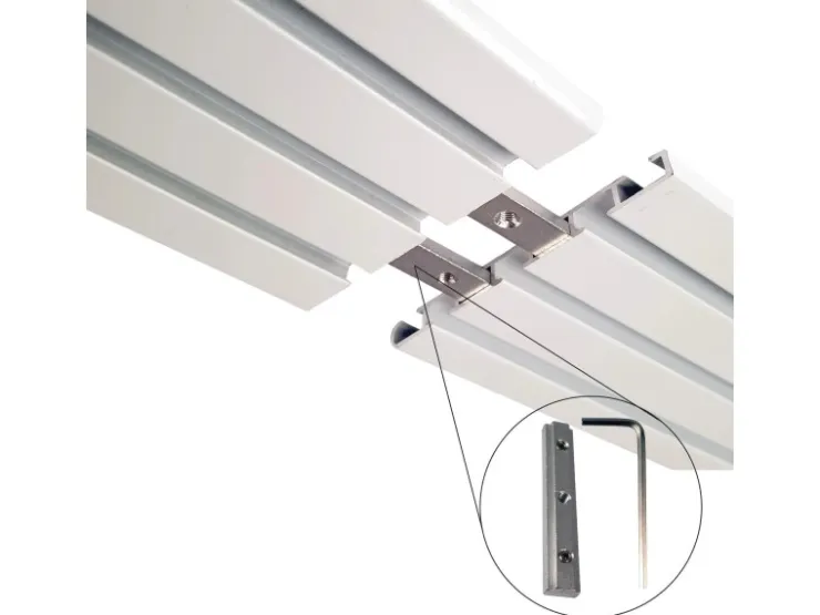 Bestlivings Vorhangschiene 420 cm Aluminium inkl. Wandträger Weiß 3 Lauf / 2 x 120 cm & 2 x 90 cm* Gardinenschienen