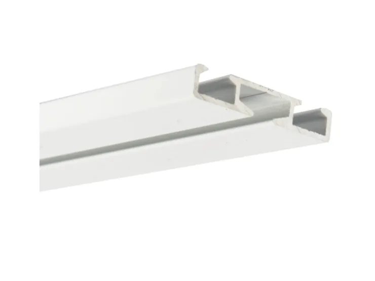 Bestlivings Vorhangschiene Aluminium Weiß 2 Lauf 90 cm