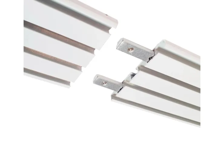 Bestlivings Vorhangschiene Aluminium Weiß 4 Lauf 90 cm