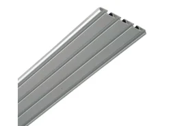 Bestlivings Vorhangschiene 240 cm Aluminium Silber 4 Lauf / 2 x 120 cm* Gardinenschienen