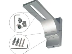 Bestlivings Vorhangschiene 180 cm Aluminium inkl. Wandträger Silber 1 Lauf / 2 x 90 cm