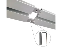 Bestlivings Vorhangschiene 180 cm Aluminium inkl. Wandträger Silber 1 Lauf / 2 x 90 cm