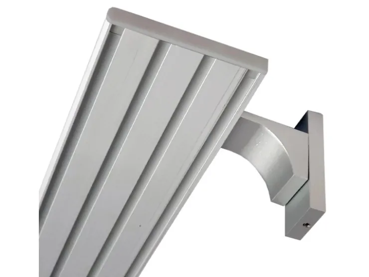 Bestlivings Vorhangschiene 210 cm Aluminium inkl. Wandträger Silber 4 Lauf / 90 cm & 120 cm* Gardinenschienen